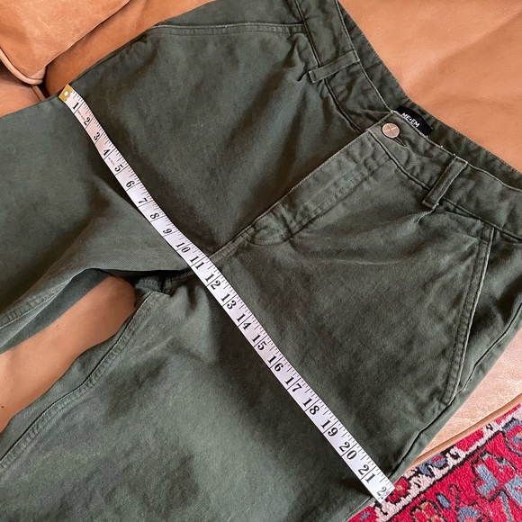 🇬🇧 ME+EM cropped olive jeans/canvas pants - Picture 9 of 12